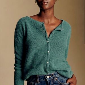 Sezane Gaspard Cardigan - Sage - Size Small